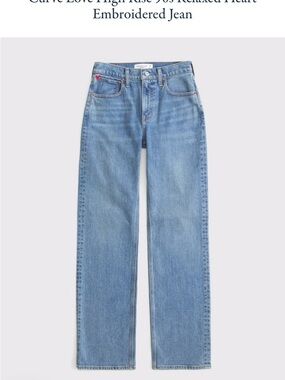 Abercrombie & Fitch Classic Blue High-Rise Straight Jeans